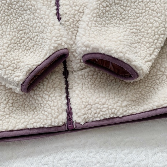 Patagonia Kids' Retro-X Fleece Jacket, Natural w/ Hyssop Purple (Sz M, 10) - Picture 6 of 8